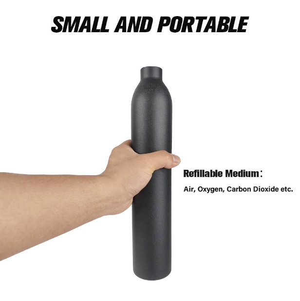 4500PSI Aluminum Co2 Air Tank M18x1.5 Cylinder Oxygen Gas Bottle Filling Diving