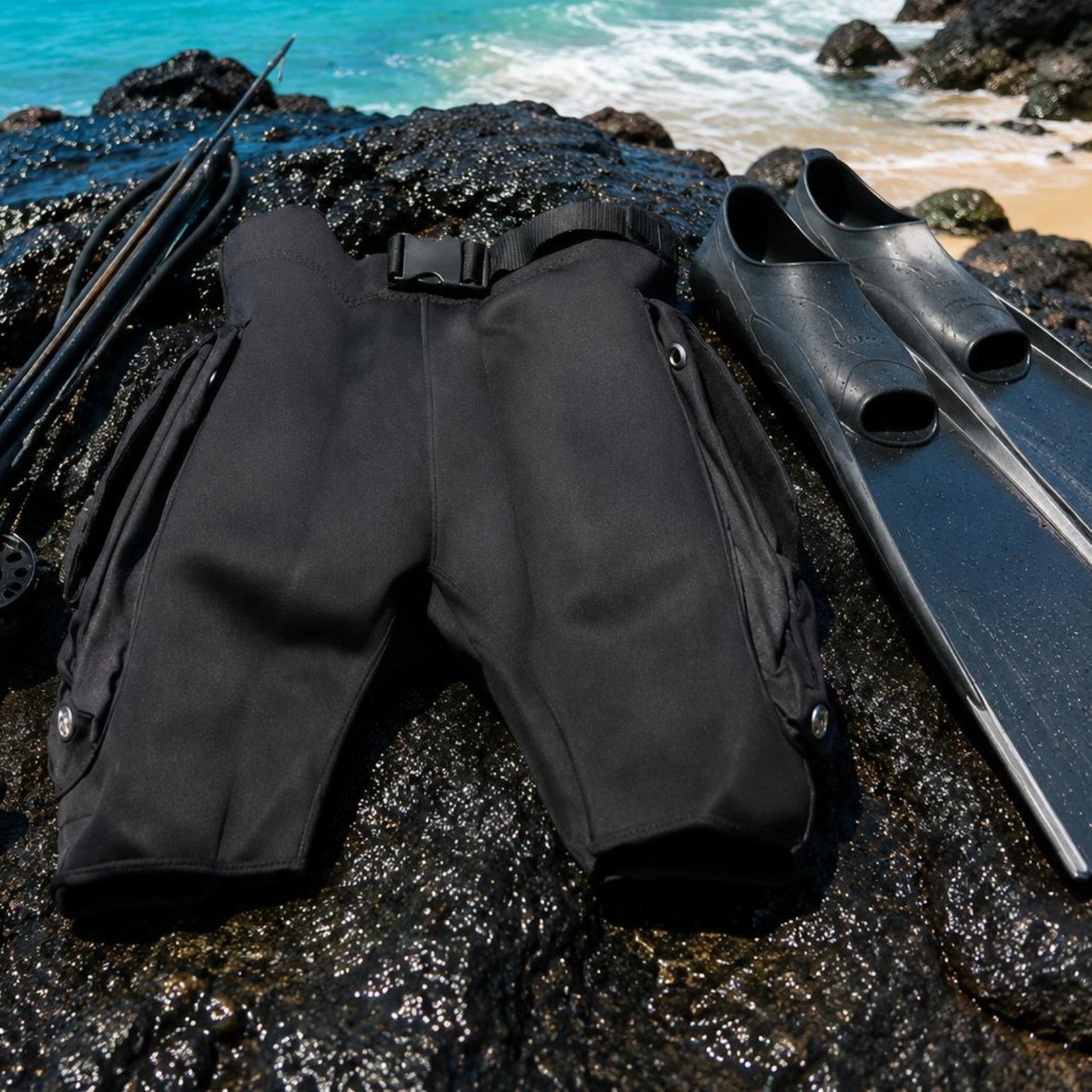 Spearfishing Storage Shorts Stretch Storage Dive Shorts Hook-and-Loop