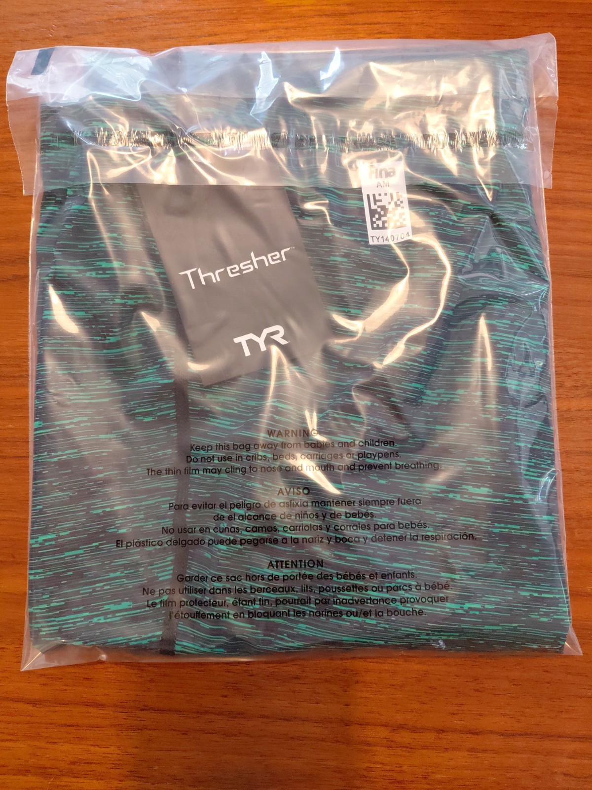 TYR Mens Thresher Baja Jammer Green FINA Approved Size 36