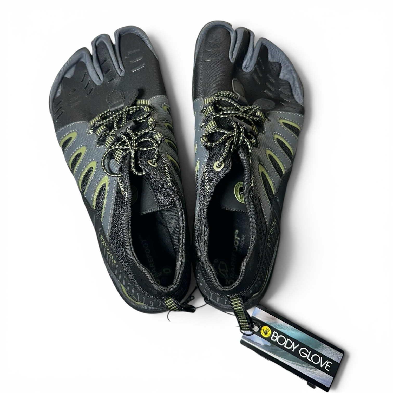 Body Glove 3T Barefoot Warrior Men’s Water Shoes, Size US 10, Black/Aloe
