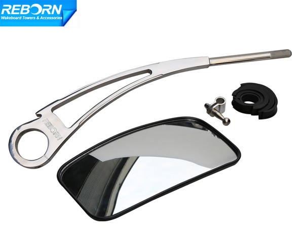 Reborn Angle Free Adjustable Boat Wakeboard Tower Mirror Arm Bracket Polish