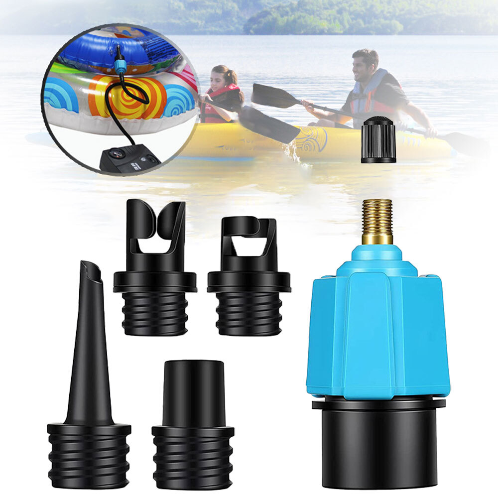 4 Nozzle SUP Pump Adapter for Inflatable Boat Air Valve Adaptor Hose Connector