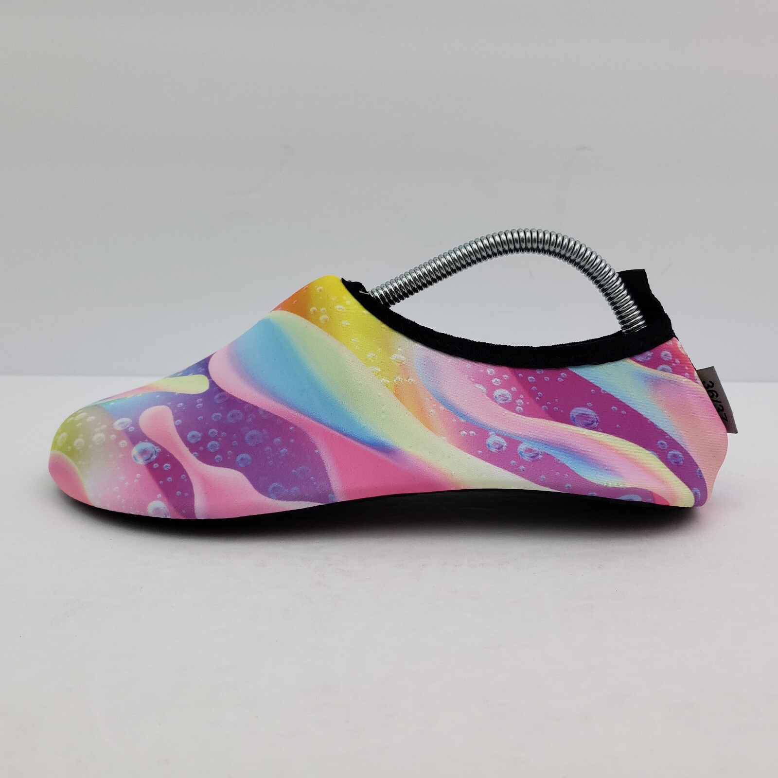 Vifuur Womens Sz 5.5-6.5 Colorful Ripple Slip On Yoga Barefoot Water Sports Shoe