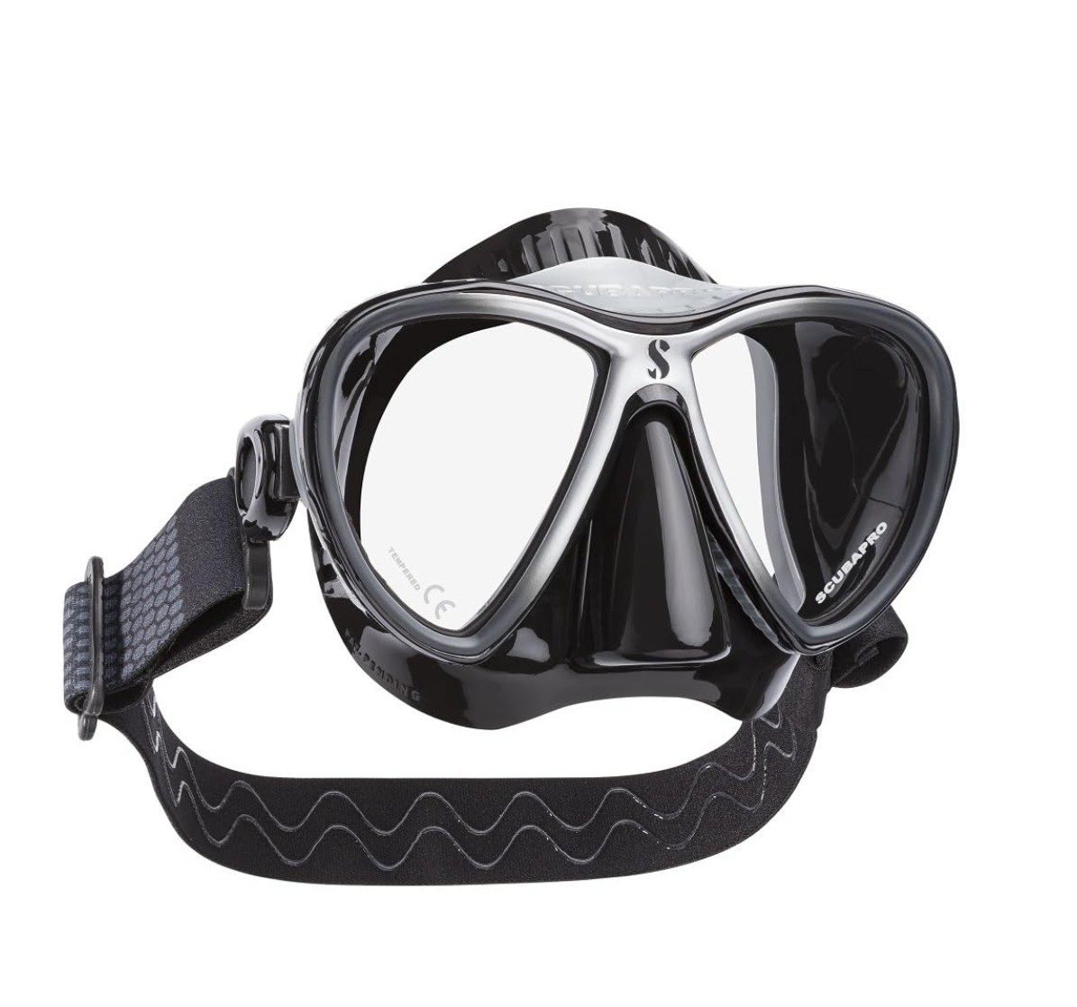 Scubapro Synergy 2 Twin Mask with Comfort Strap – Black/Silver – Small