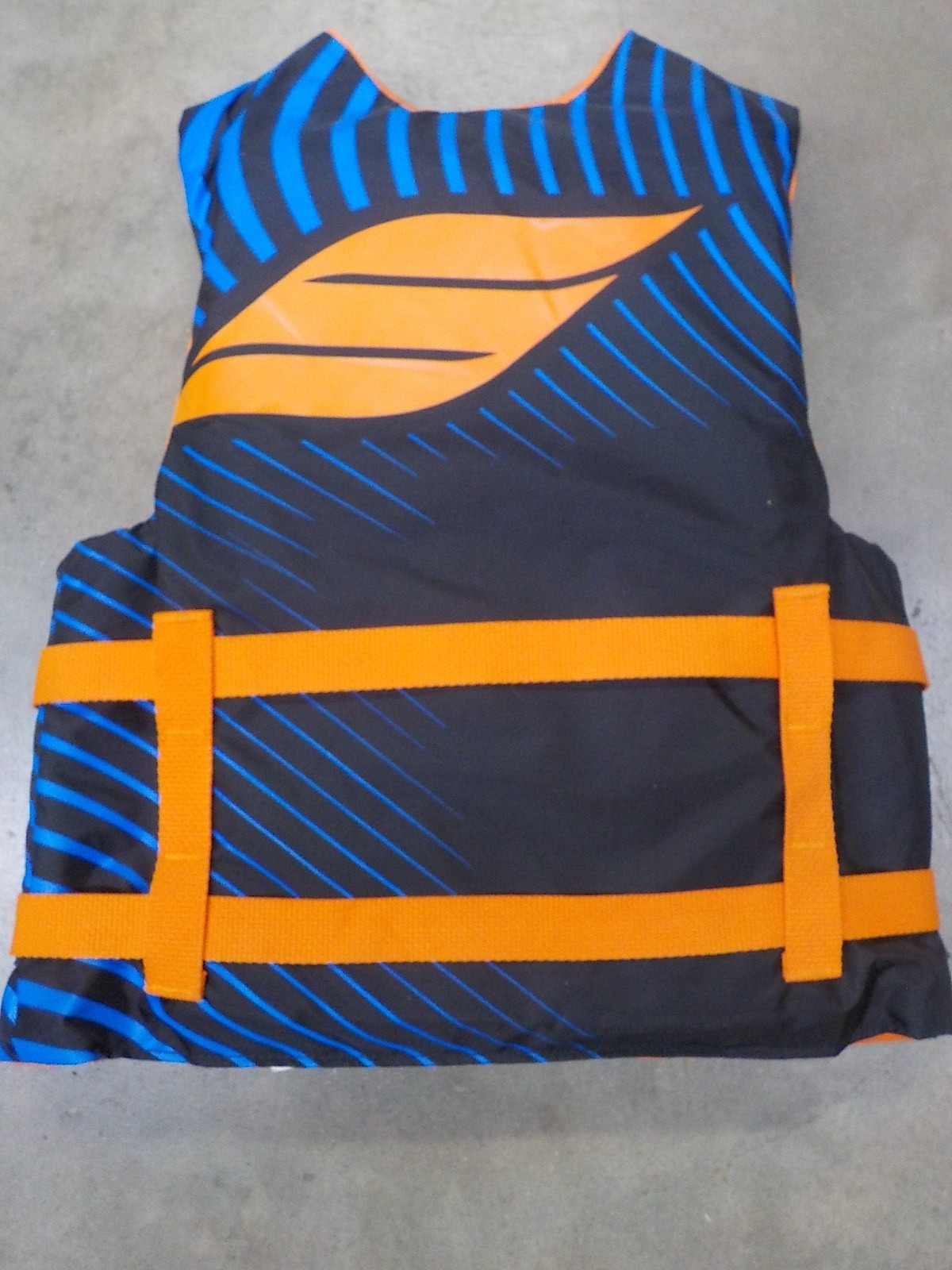 Slippery Life Vest PFD Personal Flotation Device Youth Blue/Orange 50-90lbs