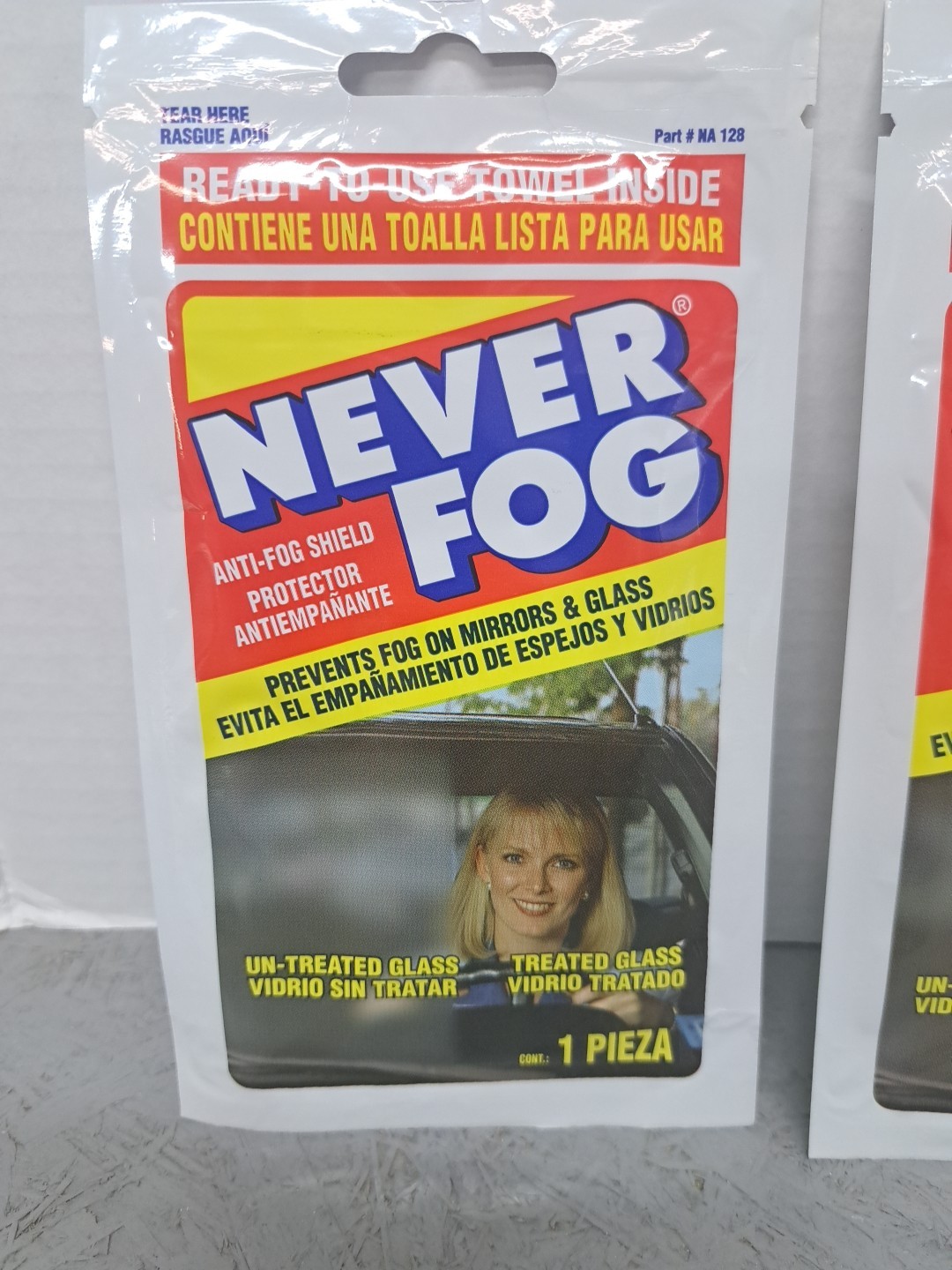2 Blue Magic Never Fog, Anti-Fog Shield Towel, Prevent Fog on Mirrors & Glass