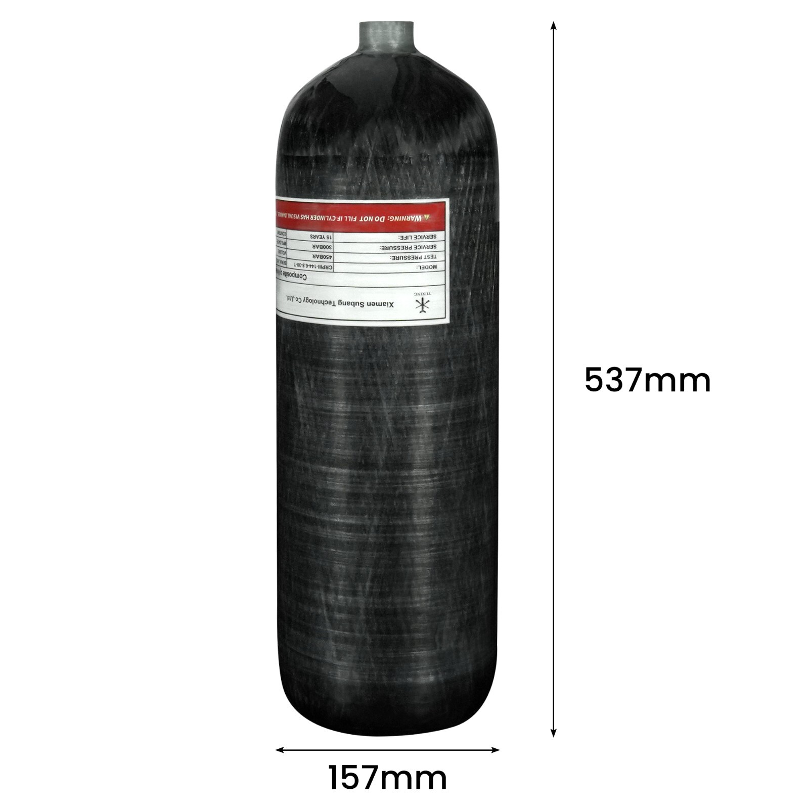 TUXING 4500Psi Carbon Fiber Scuba Tank 6.8L High Pressure Composit Diving Tank