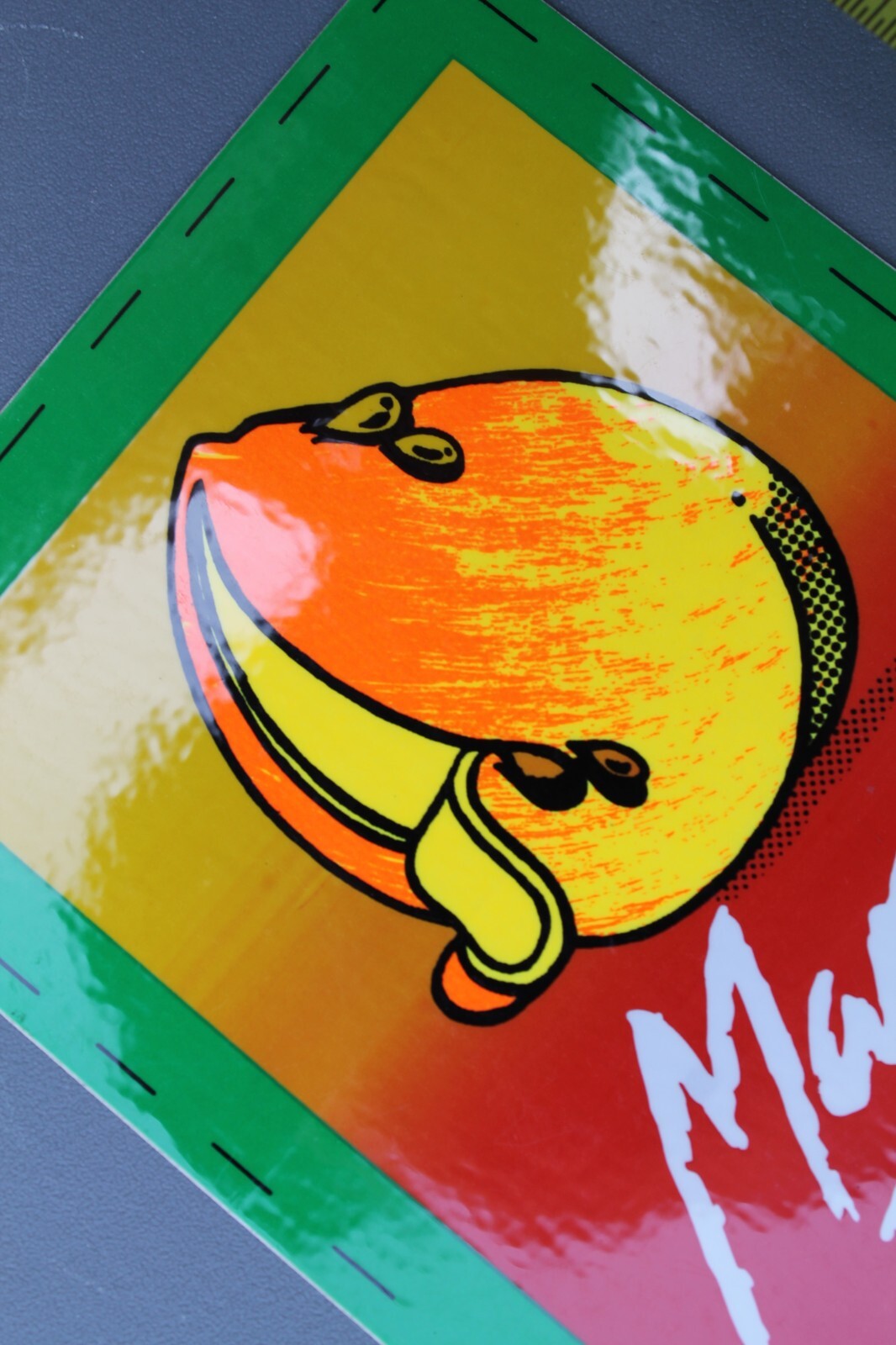 Mango Kirra Australia Neon Orange Green Surf 80’s V71C Vintage Surfing STICKER