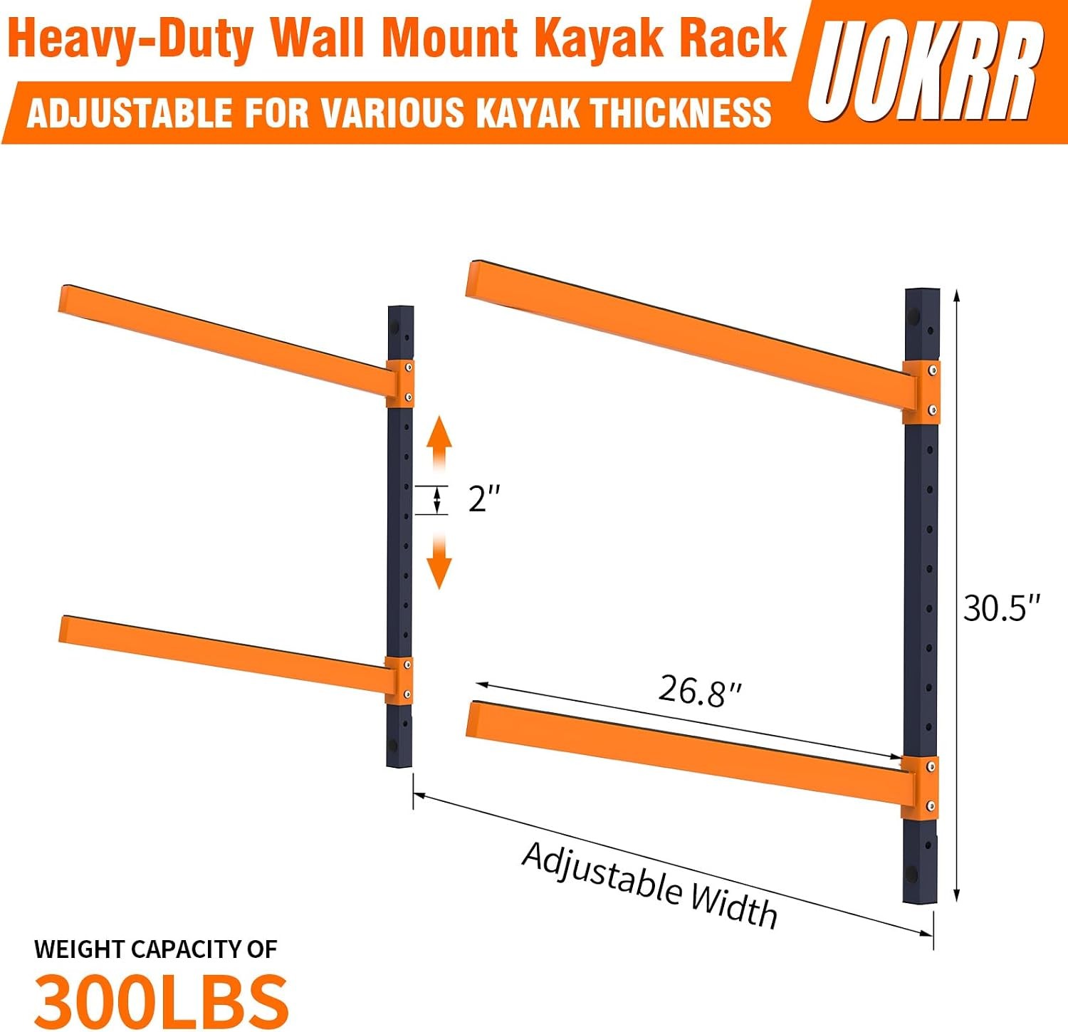 UOKRR Kayak Storage Rack,Wall Mount Kayak Racks Indoor Outdoor Storage Garage