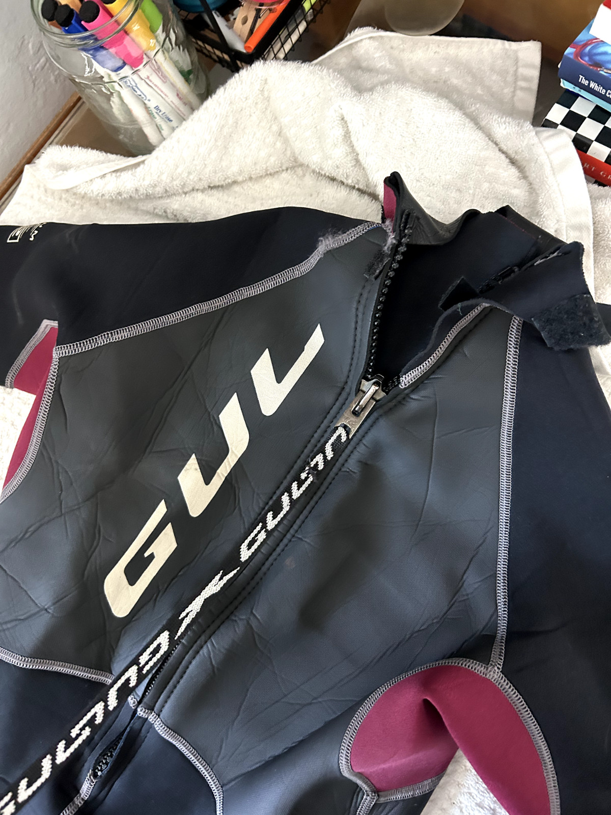 GUL Wet Suit Shorty Mens Medium Small Viper Titanium 2×2 Red and Black
