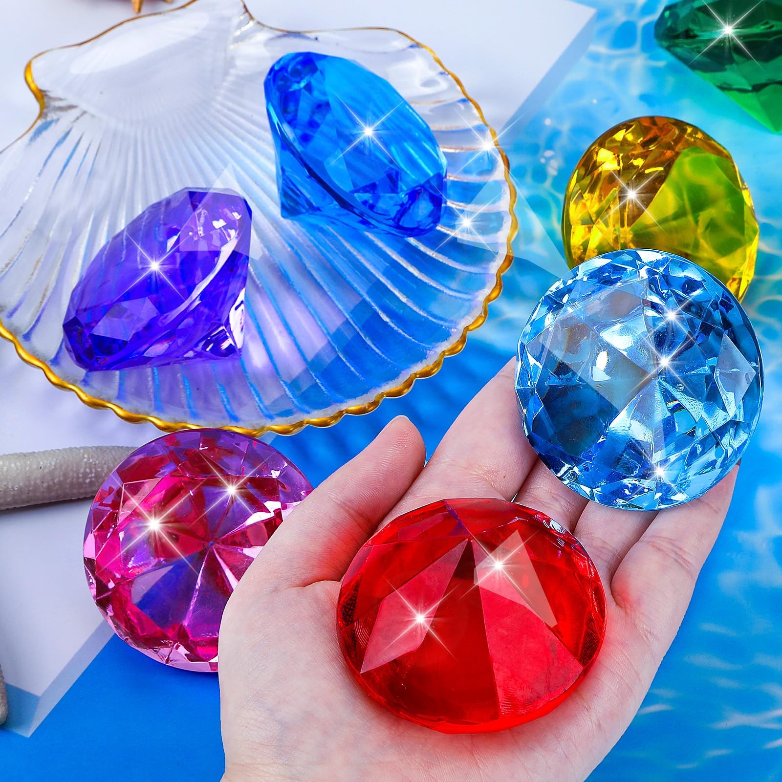 MARFOREVER 60 mm, Red Green Blue Purple Yellow Pink Transparent Light