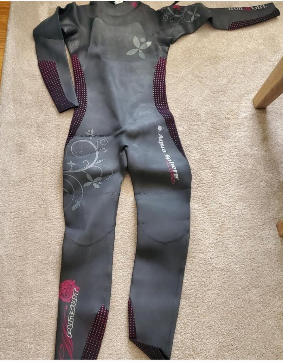 Aqua Sphere Pursuit Iron Girl Elite Womens Small Triathlon Wetsuit Barely Used