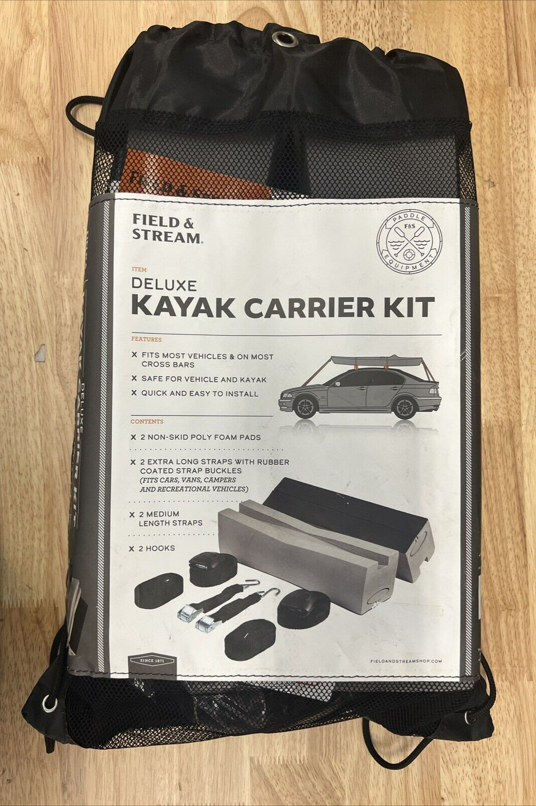Field & Stream Deluxe Car Top Kayak Carrier Kit