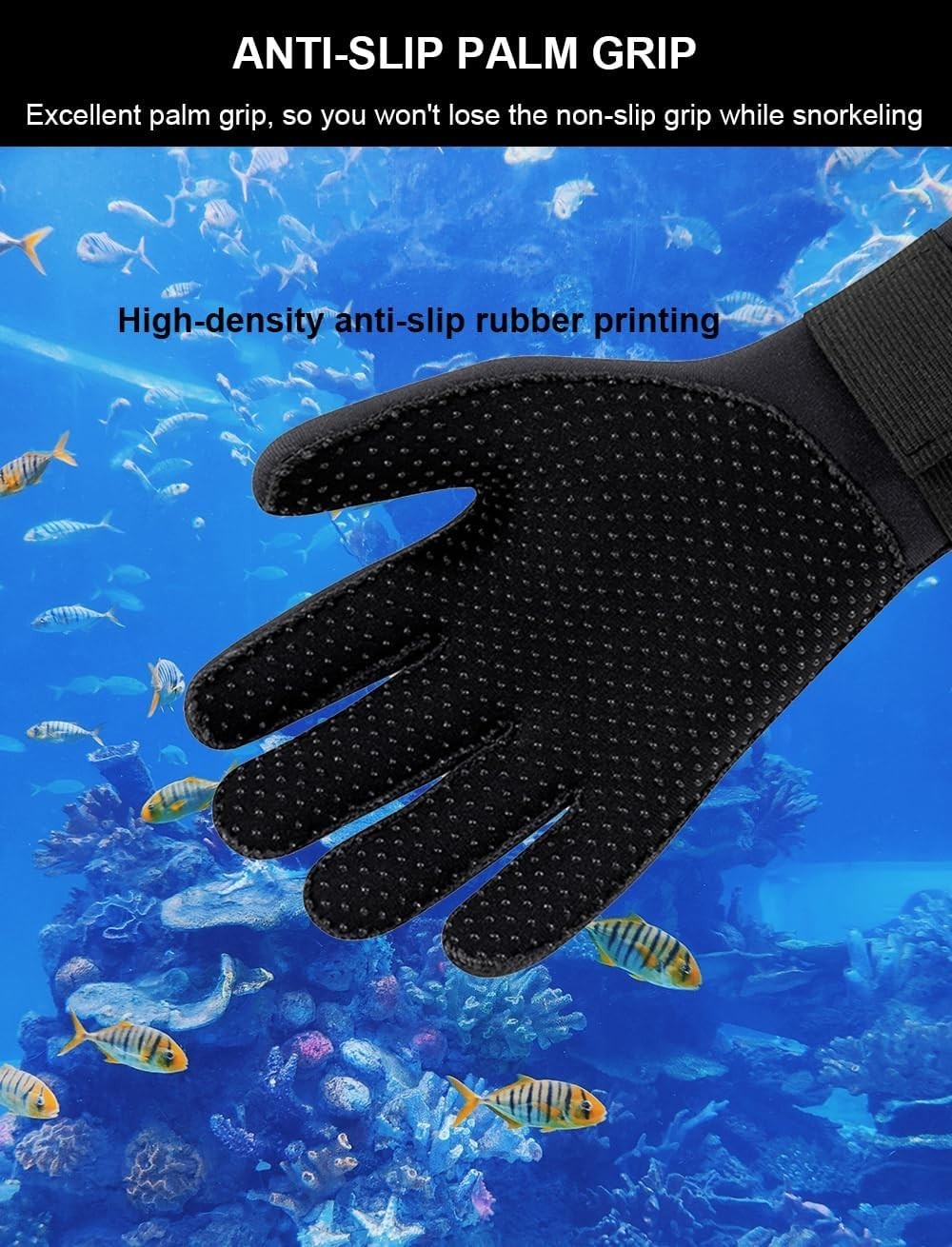 3mm Neoprene Diving Gloves Dive Gloves, Anti Slip Pool Glove Waterproof Fishi…
