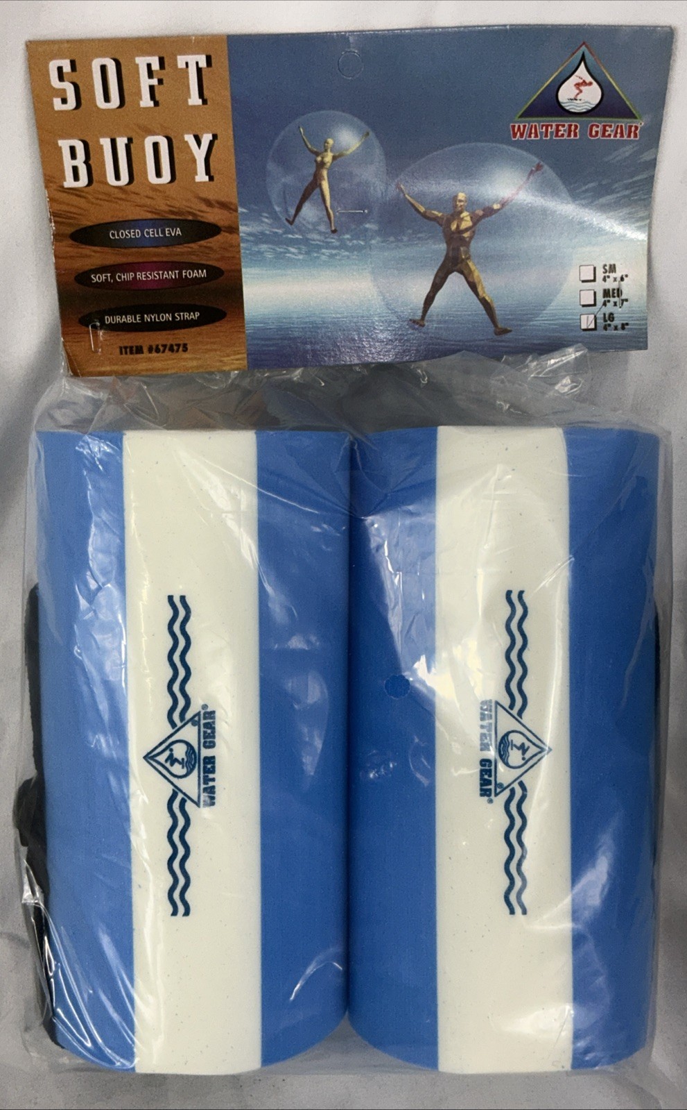 New Barrel 2 Cylinder Foam Pull Buoy Nylon Strap Swimming Training Aid 4” X 8”