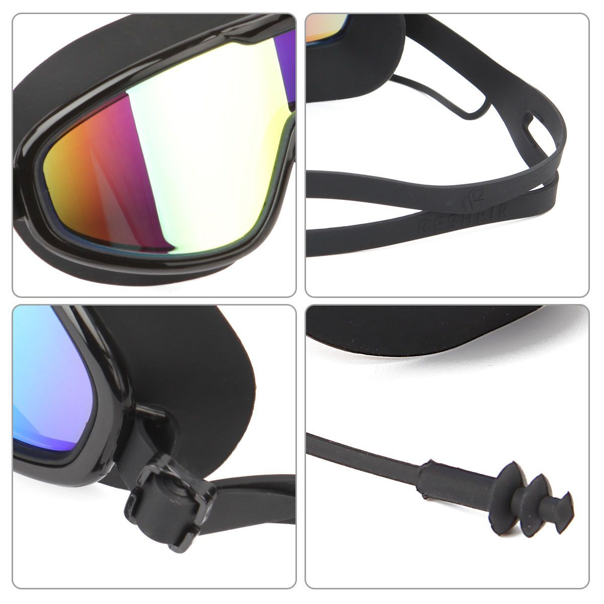 Adult Swimming Goggles Adjustable Anti-Fog Glasses Diving Underwater Protection