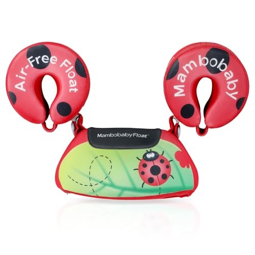 Mambobaby Toddler Swim Vest for Kids, 3-8 Years, 33-66 lbs | Arm Red Beetle