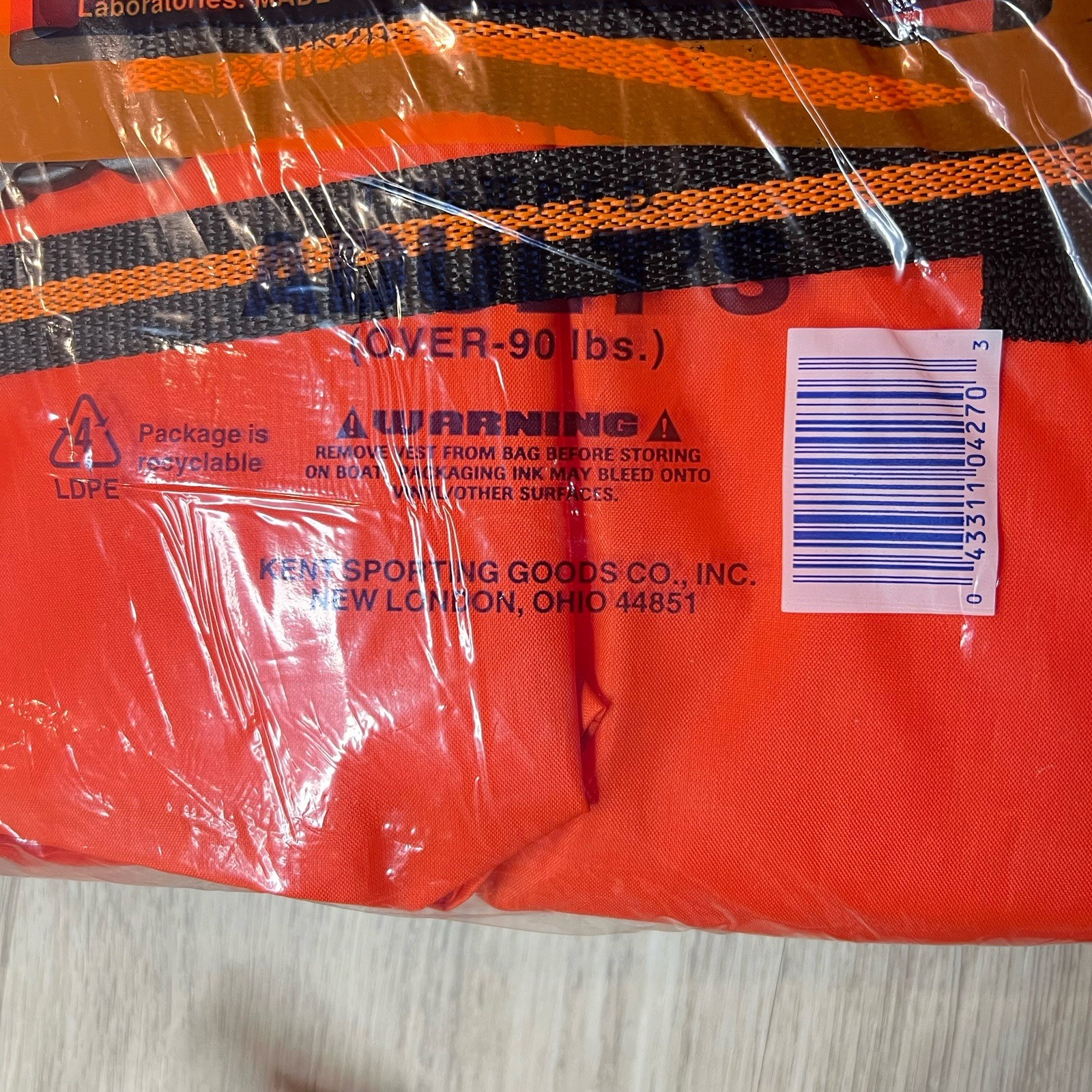 Kent Buoyant Life Vest Safety Equipment Water Recreation Adults Over 90 LBS (2)