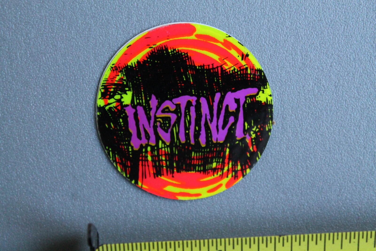Instinct Surfboards Shaun Tomson Neon Pink Orange V58A Vintage Surfing STICKER