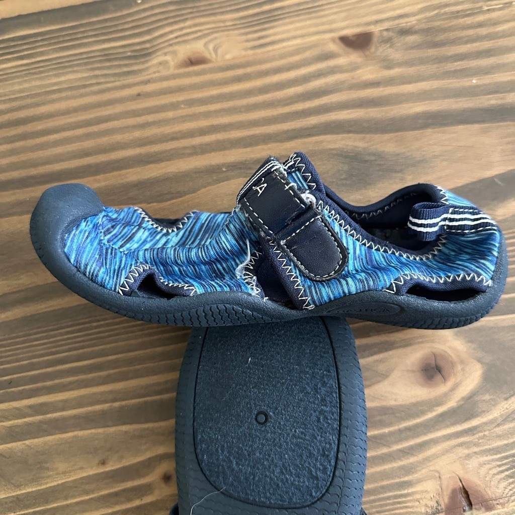 Boys Nautica Blue Navy Striped Kettle Gulf Water Shoes US 11 Toddler Pool Shoes