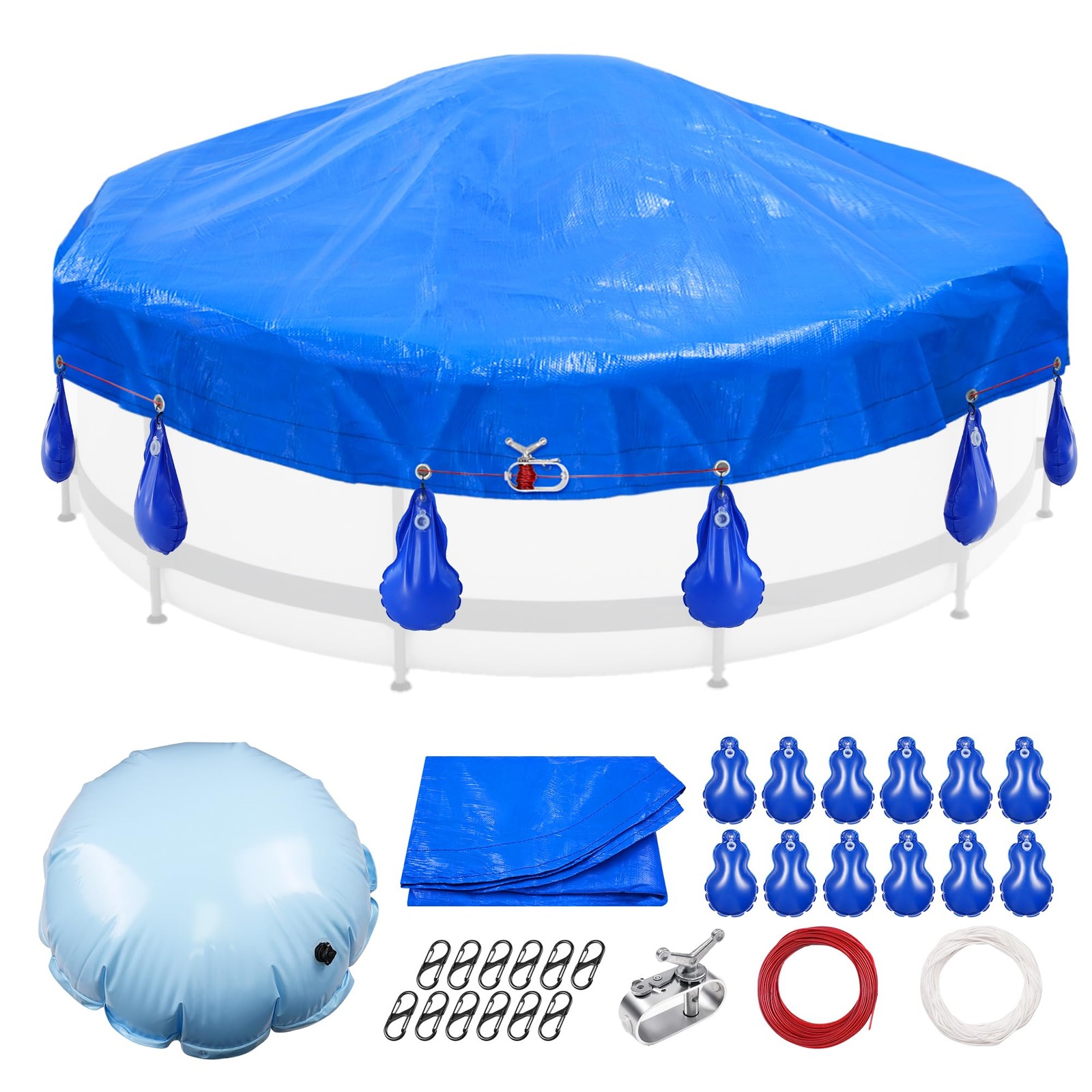 18′ Round Pool Cover for Above Ground Pools – Winter Above Ground Pool Cover …