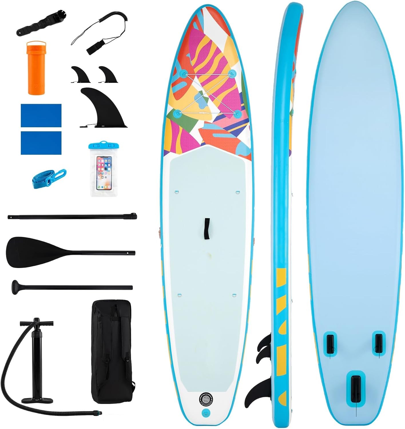 11FT Inflatable Paddle Board W/ SUP Accessories Stand Up Paddle Board