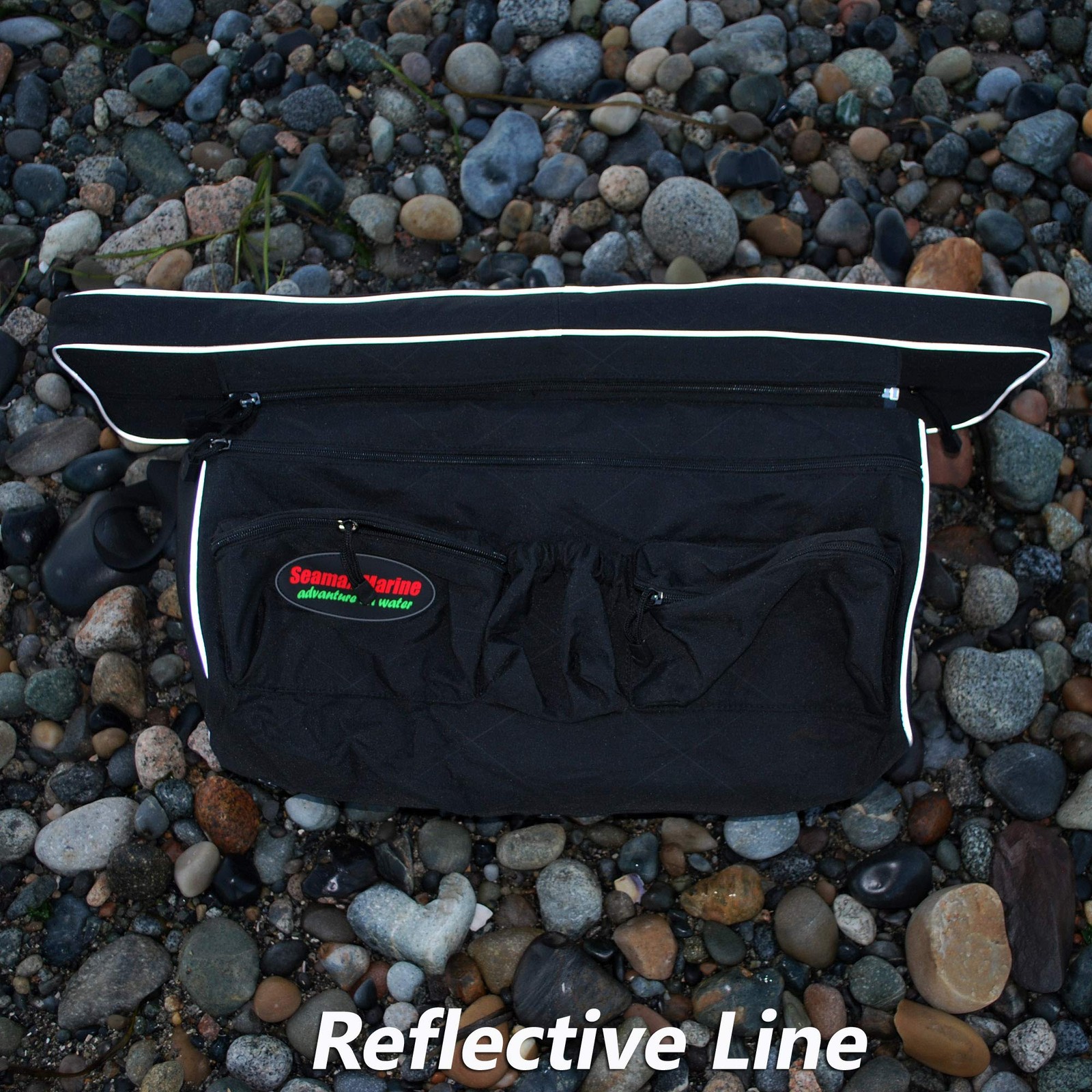Seamax Sunlitec Inflatable Boat Bench Seat Cushion and Detachable Seat Bag Combo