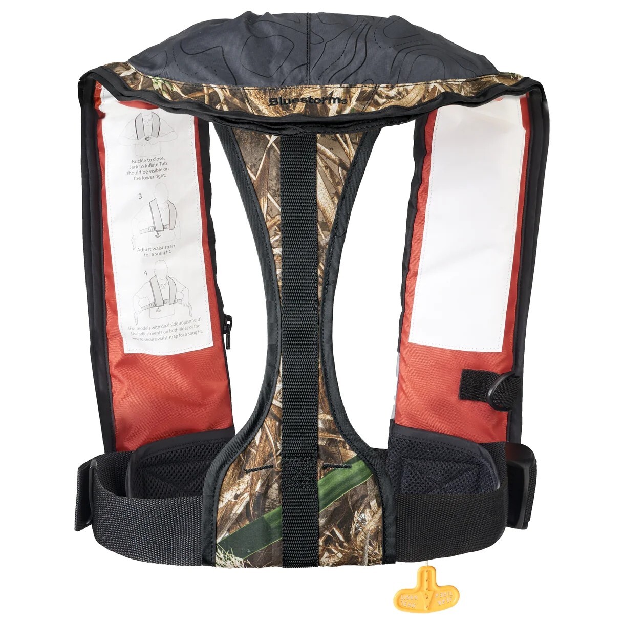 Bluestorm Stratus 35 Inflatable Life Jacket USCG Approved Type 2 PFD, MAX5 Camo