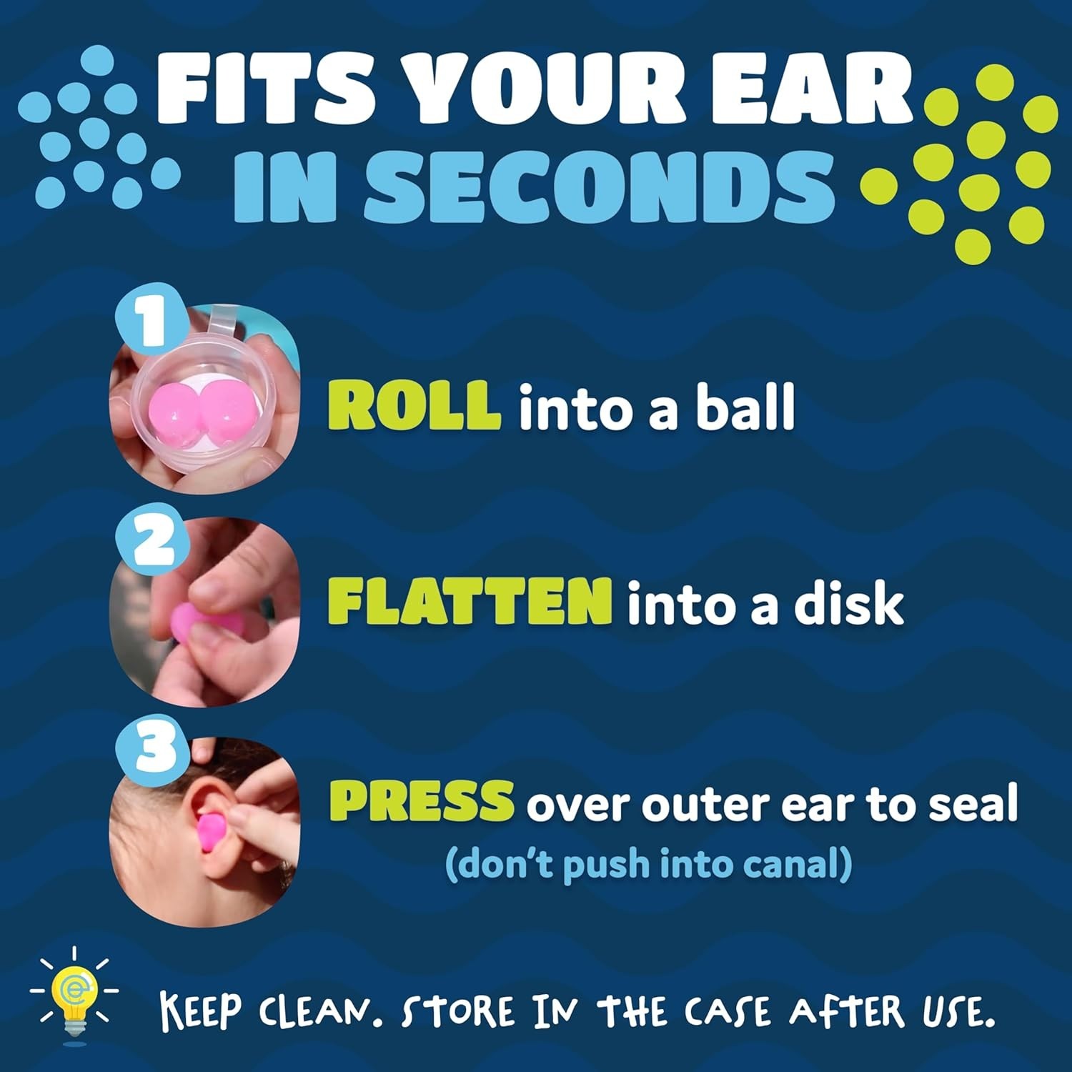 Earvolution Moldable Silicone Ear Plugs for Swimming – 3 Pair Pack – Waterproof