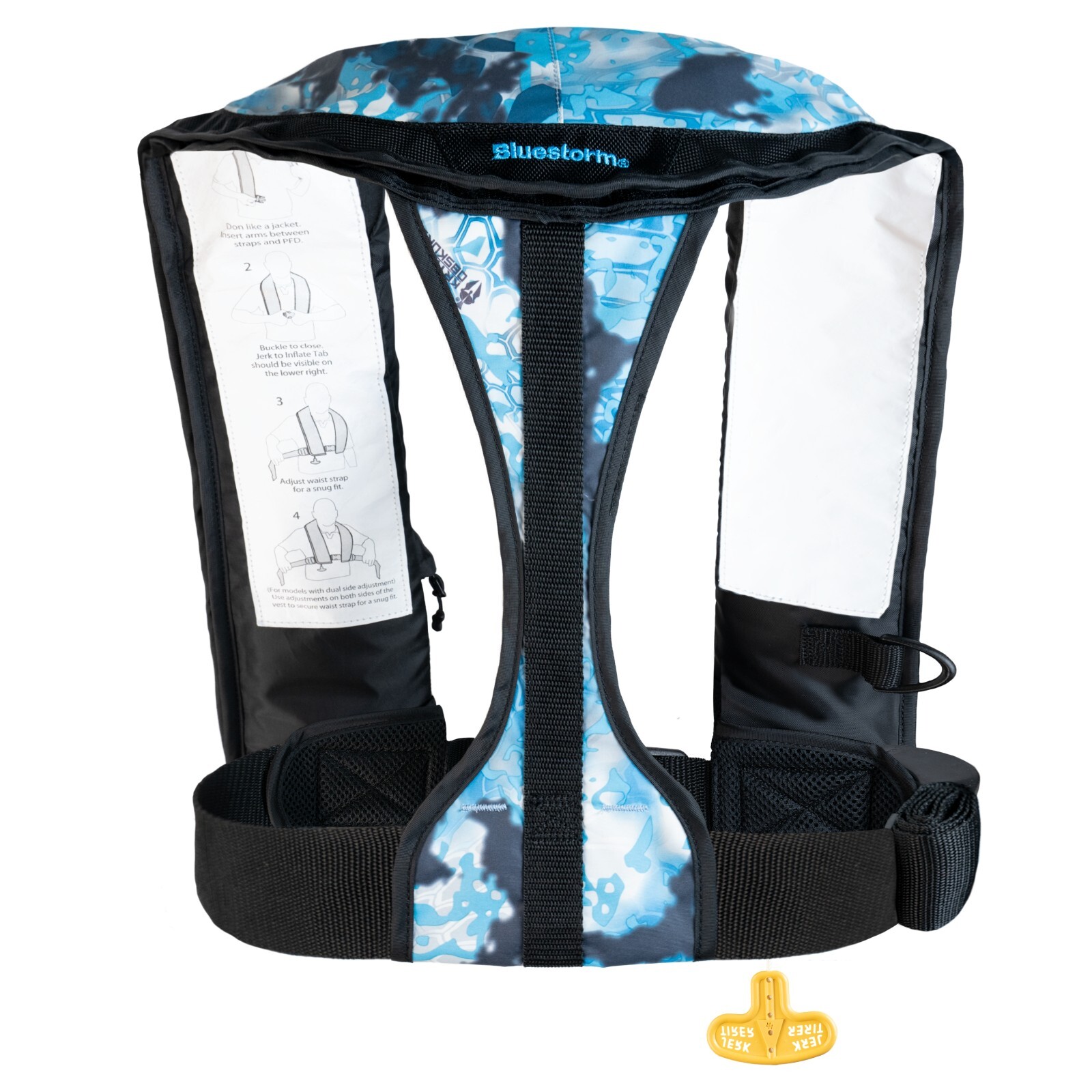Bluestorm Stratus 35 Inflatable Life Jacket USCG Type 2 PFD, Kryptek LITUS