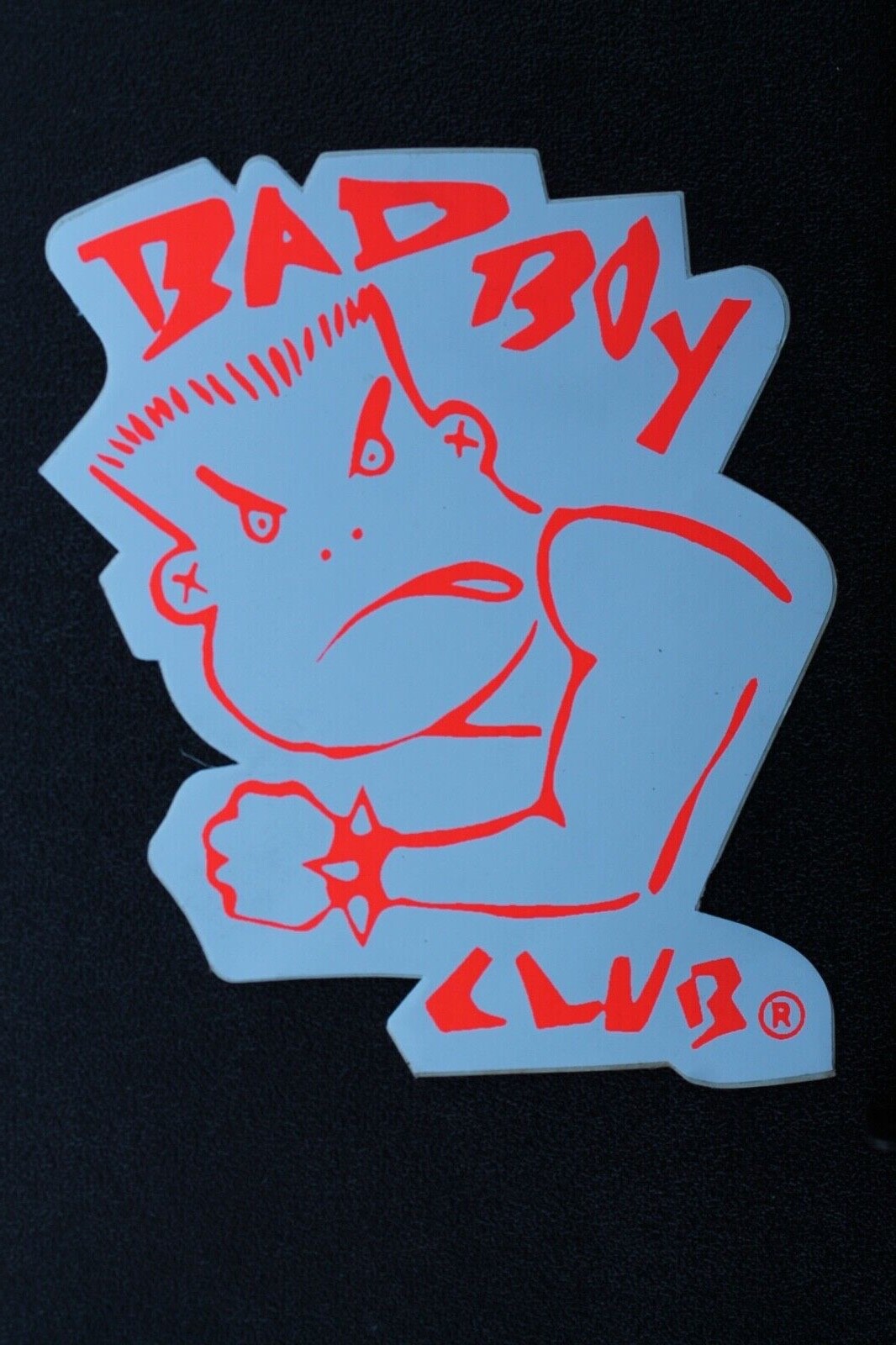 Bay Boy Club BBC Skateboards Neon Orange White Punk 80’s Vintage Surfing STICKER