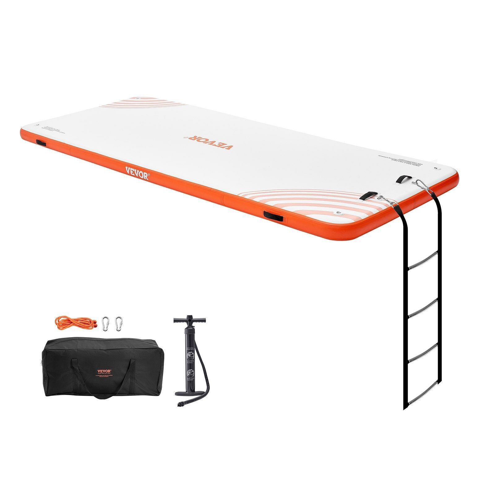 VEVOR Inflatable Floating Dock, 15 x 6FT Inflatable Dock Platform, Non-Slip Wate