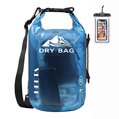Waterproof Dry Bag for Women Men/10L/20L/30L/40L Roll Top Lightweight 5L Blue