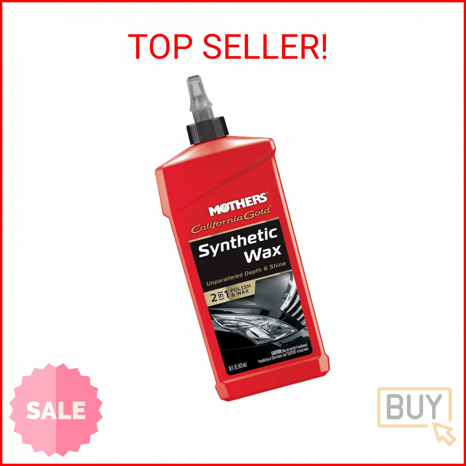 Mothers 05716 California Gold Synthetic Wax Liquid, 16 oz.