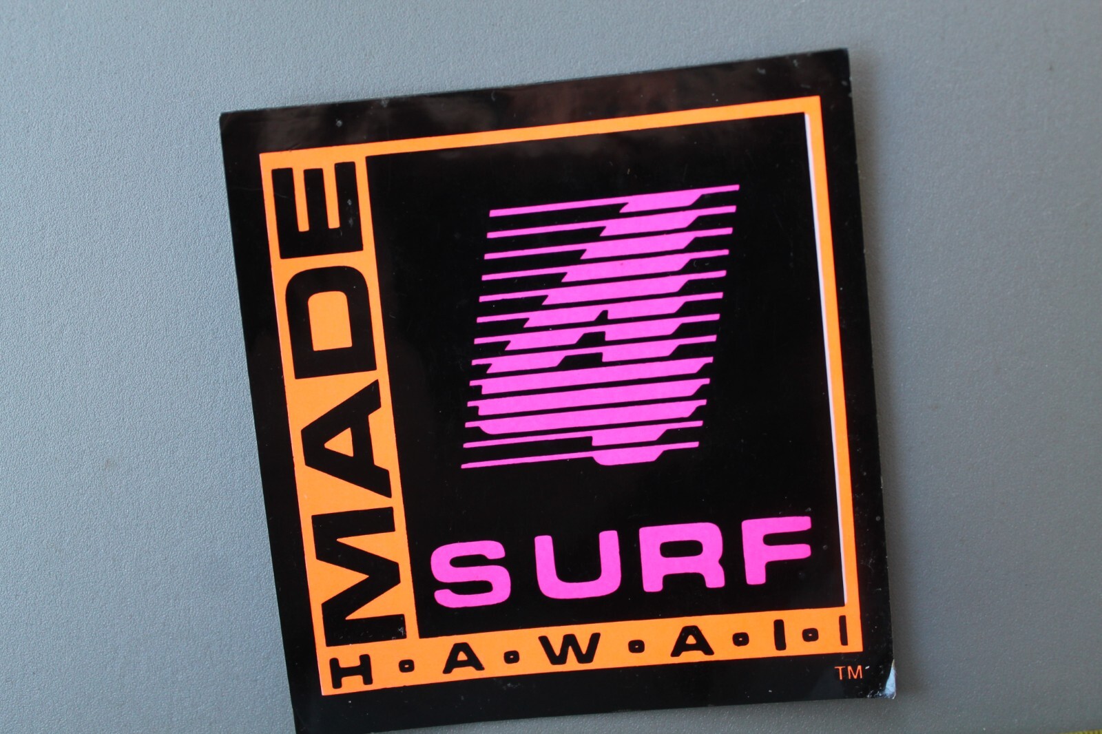 Made 4 Surf Hawaii Neon Pink Orange Aloha 80’s Rare V69A Vintage Surfing STICKER