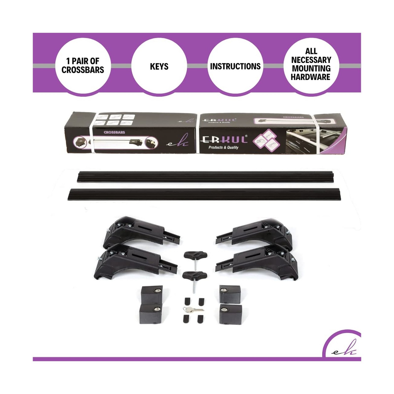 ERKUL Roof Rack Cross Bars for Mazda CX-30 2020-2026 | Aluminum Crossbars wit…