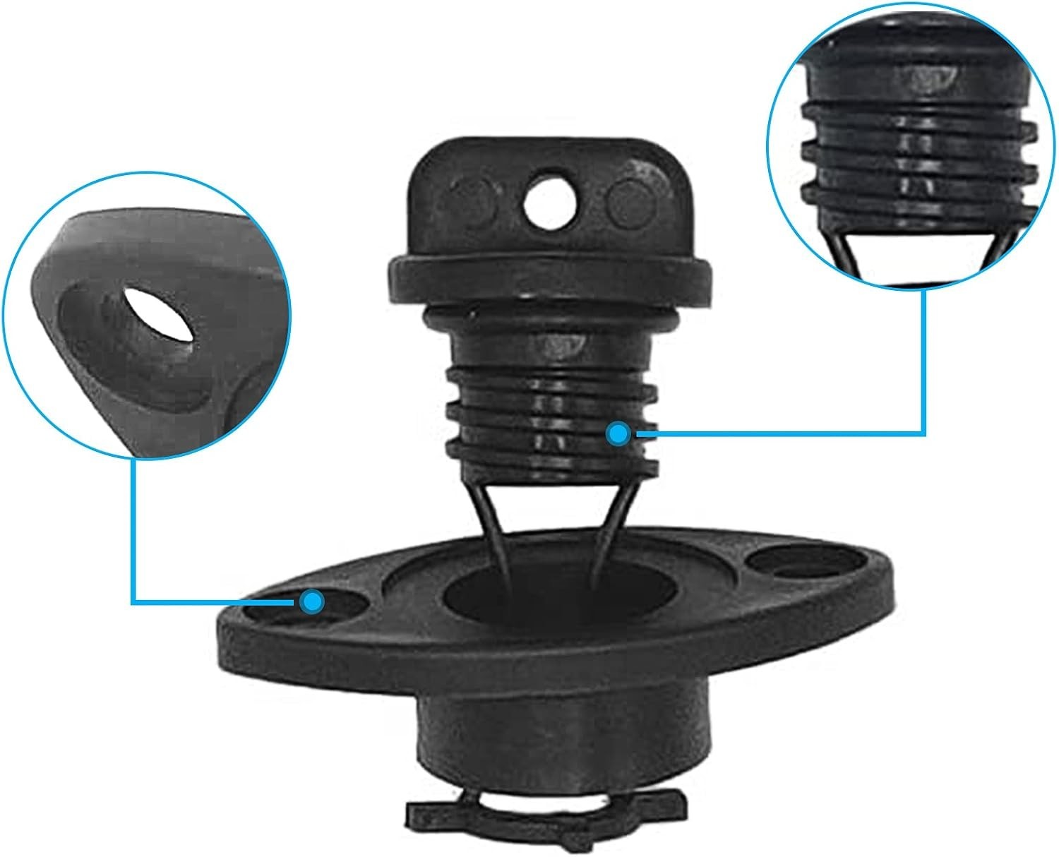 Kayak Drain Plug Kit Boat Scupper Plugs Thread Bung for Kayak Canoe Boat with…