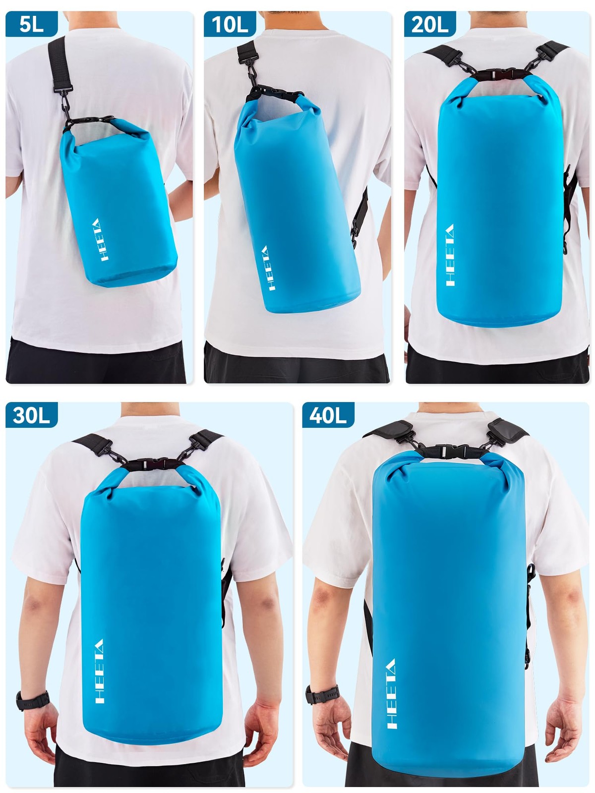 Waterproof Dry Bag for Women Men, Roll Top Lightweight Dry Storage Bag Backpa…