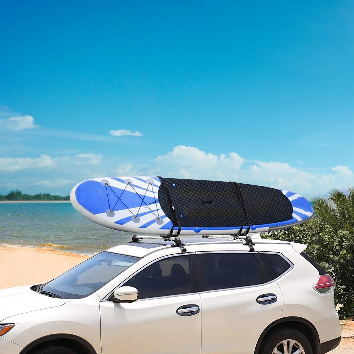 Universal Kayak Carrier 220LBS Load Heavy Duty Boat Car Roof Mount J-Bar Rack