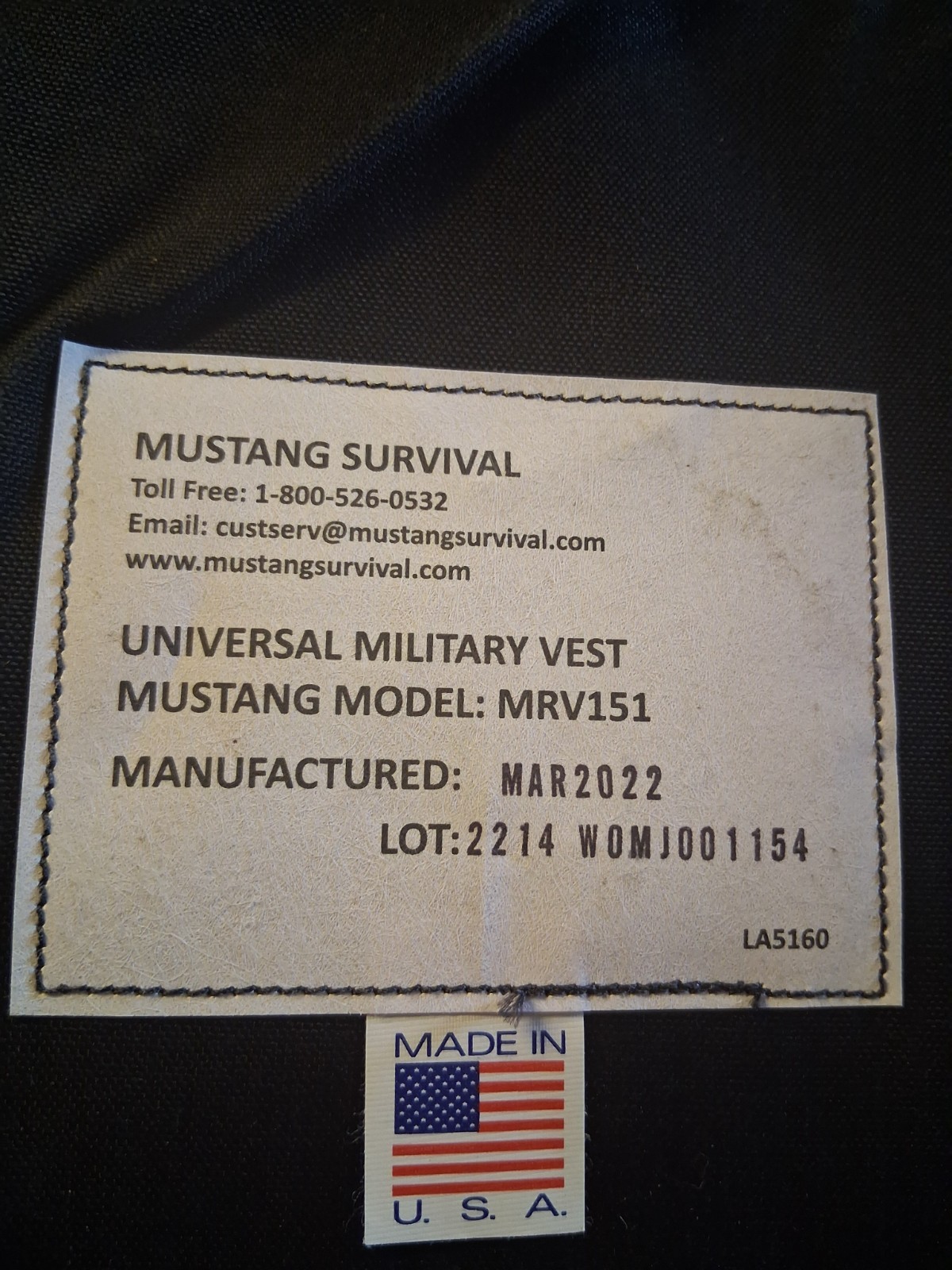 mustang universal military vest