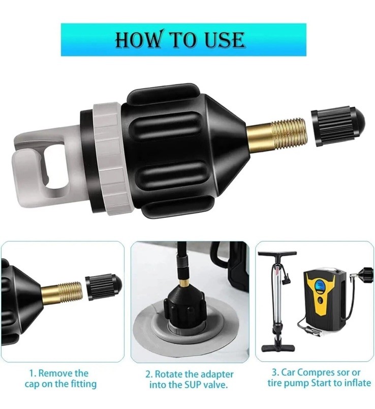 HEYTUR~Inflatable SUP Valve Adaptor For Inflatable Kayak Boat PA66+30GF NEW!