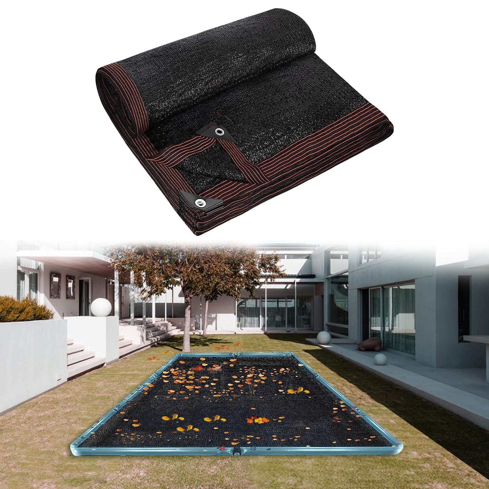 16 x 26FT Pool Leaf Net Cover- Thicken Rectangle Leaf Netting for Inground an…