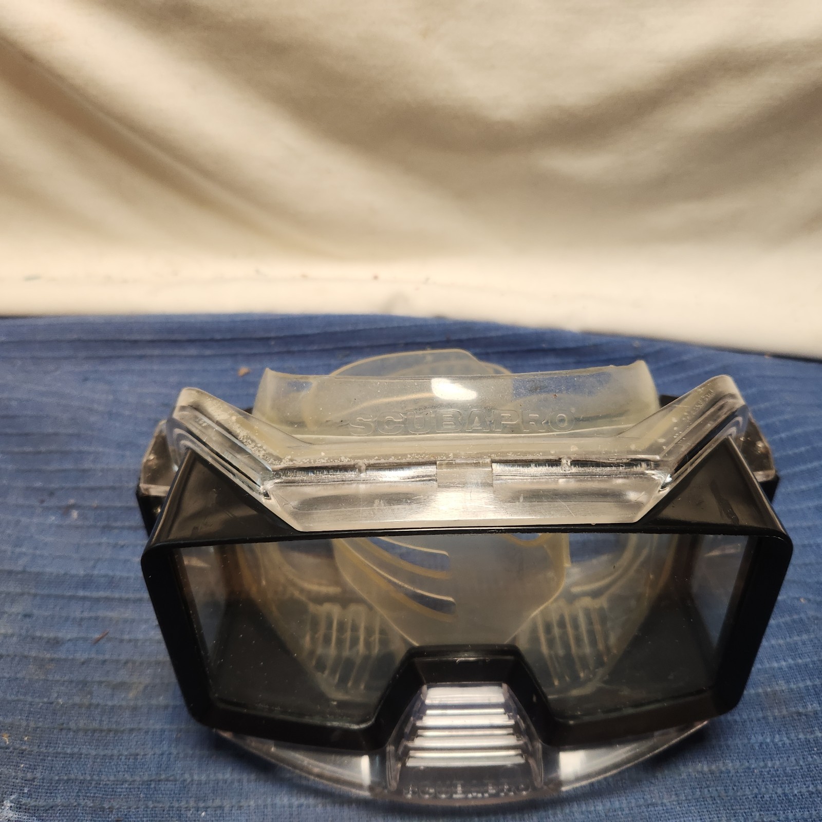 SCUBAPRO Tri-Vent Diving Snorkel Mask Goggles Frameless Black/Clear