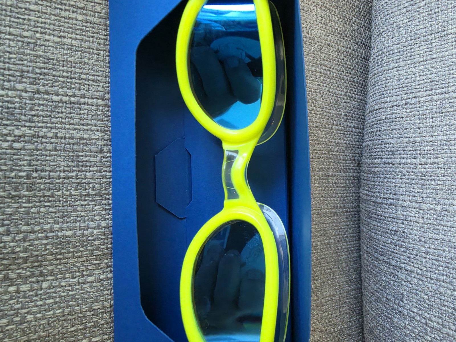 Aqua Sphere Kaiman Exo Active Adult Swim Goggles Yellow/Black Blue Ti Mirror