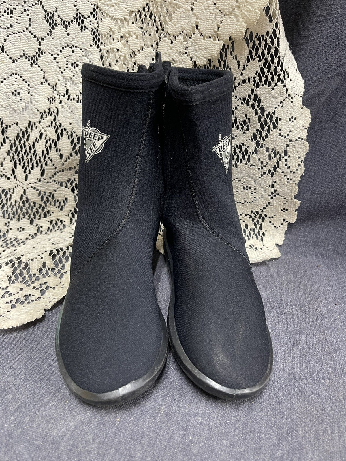 Deep Water Sport Boots SIZE L7 Great Condition See Black Dive