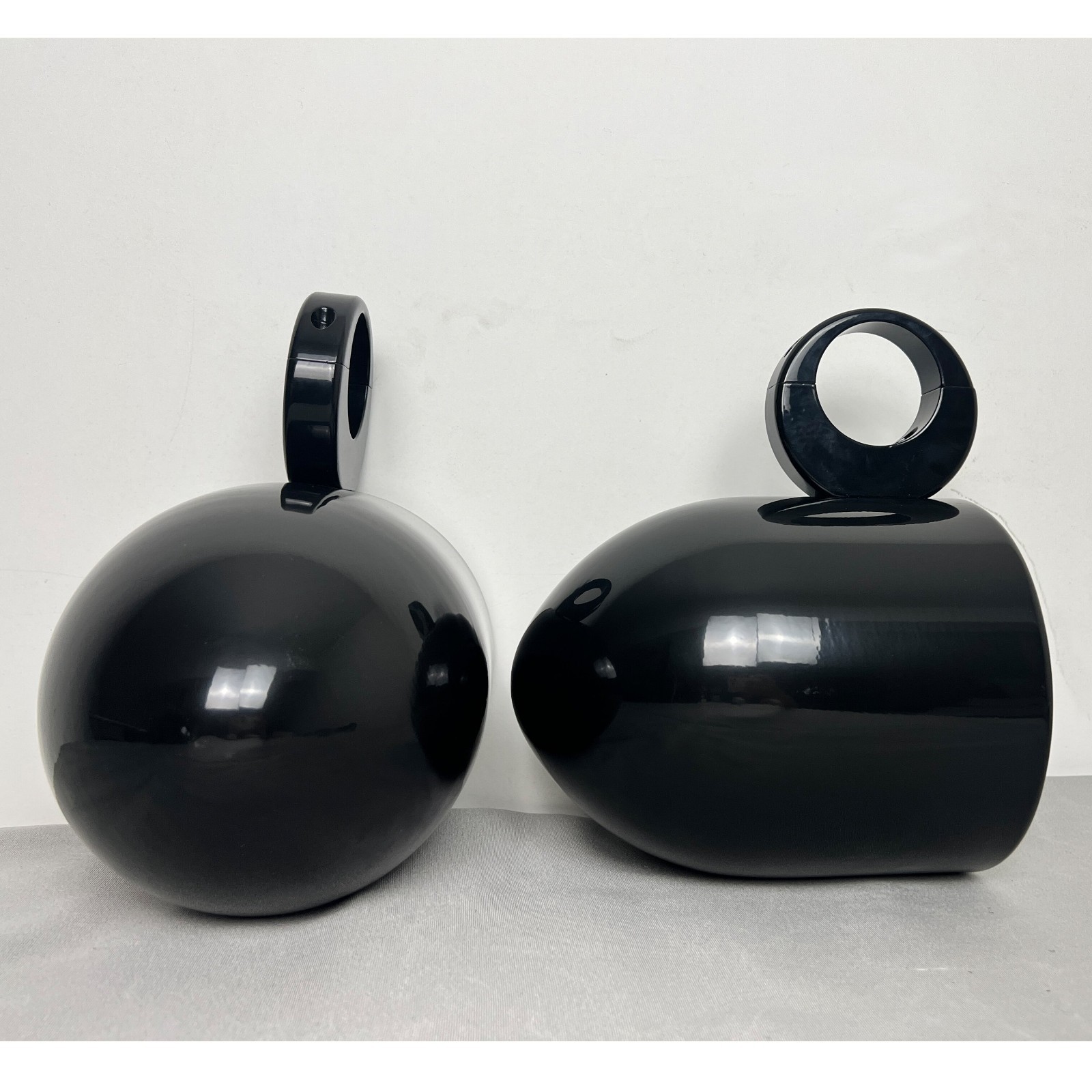 6.5in Black Coated Aluminum Wakeboard Speaker Pods Enclosures in Pair