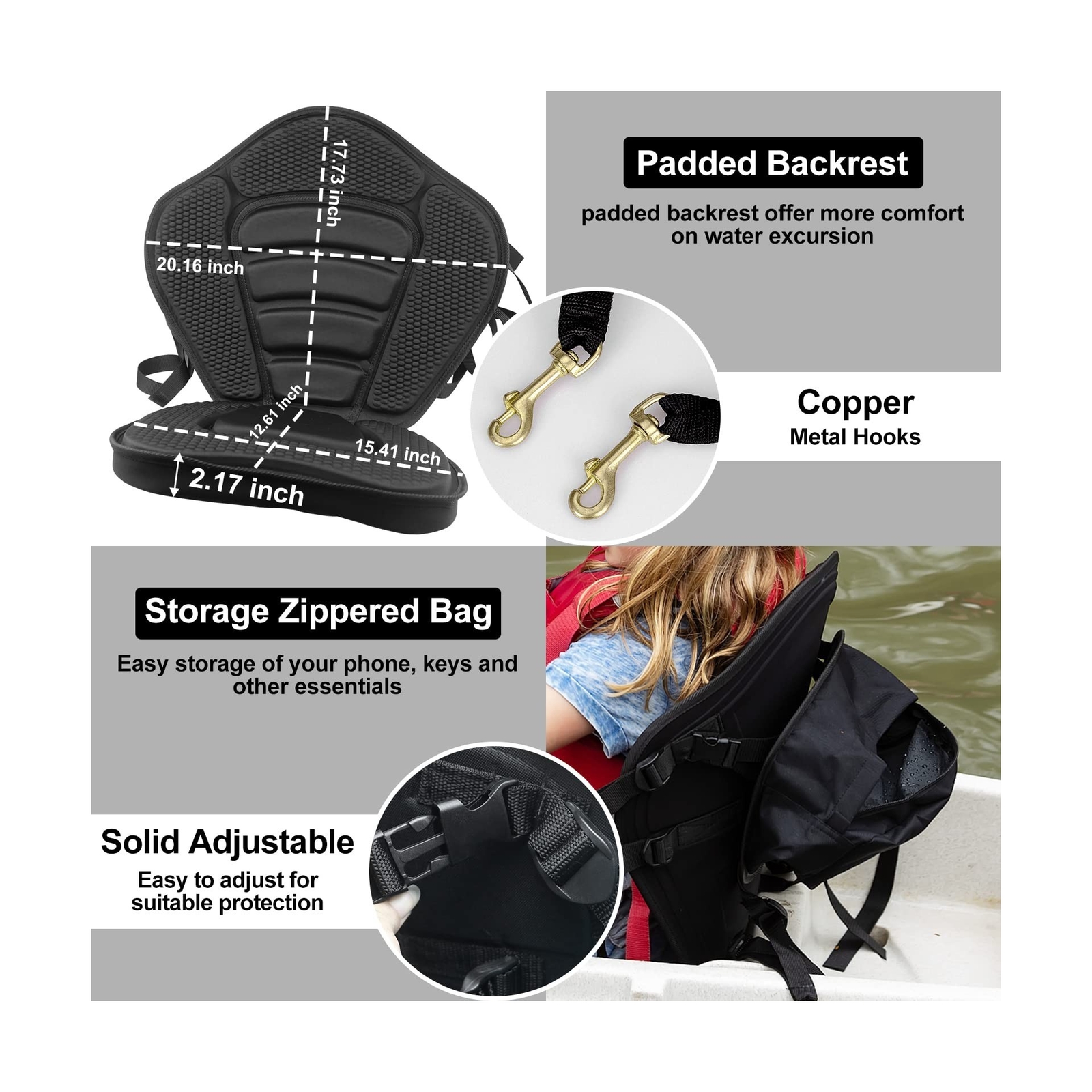 HLOGREE 1/2PCK Kayak Seats,Thicken Seat Cushion for Kayak,Padded Kayak Seat,C…
