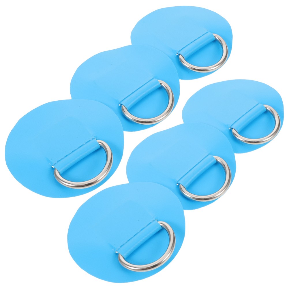 6 Pcs Kayaking Elastic Ring Paddle Board D-ring Patch Inflatable Rings