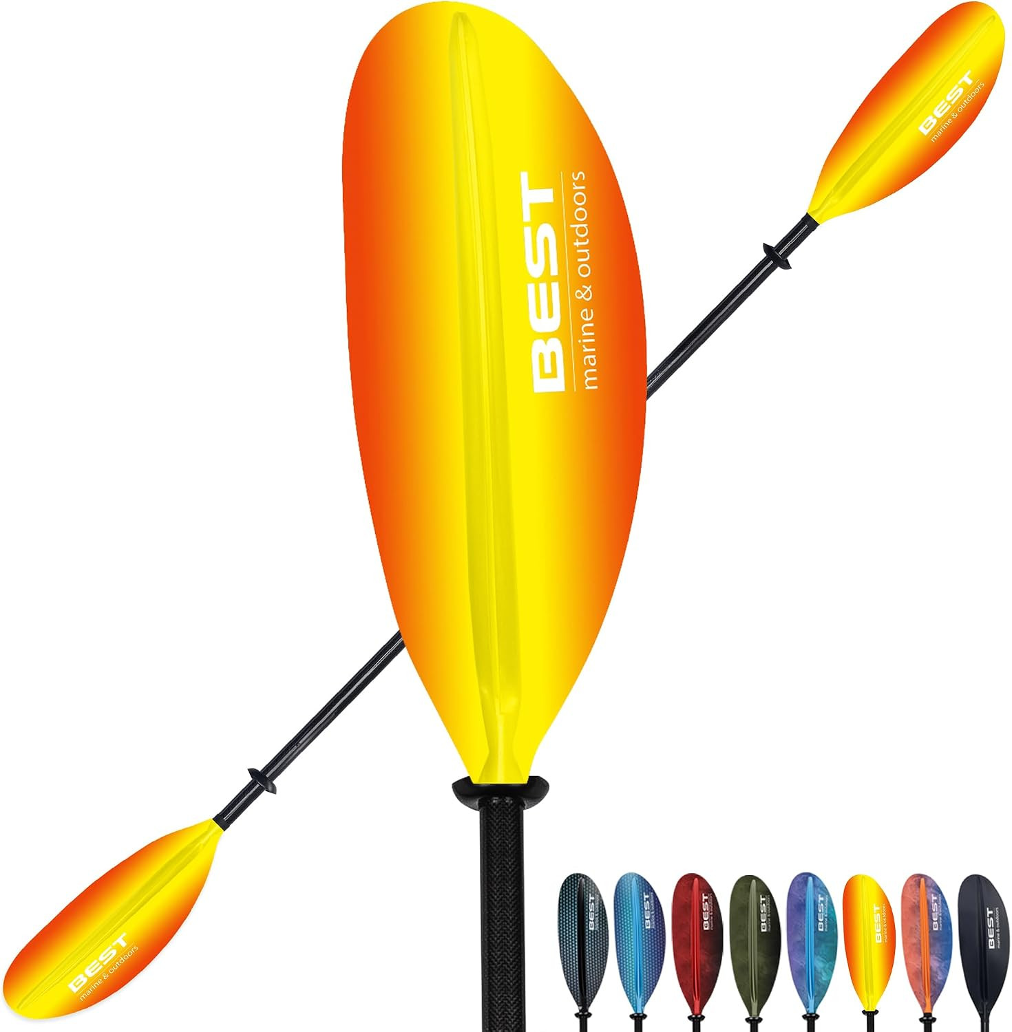 Carbon Fiber Kayak Paddle for Adults – Lightweight 2-Piece Paddle with Fiberglas