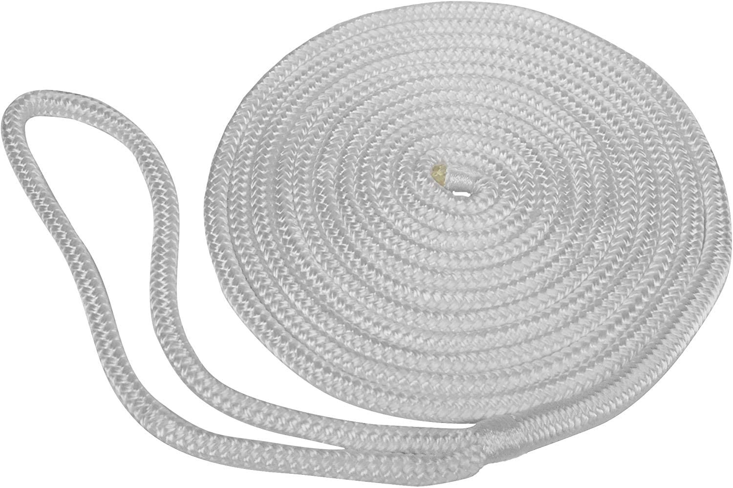 Taylor Made 11332 1/2″ D x 25′ L White Polypropylene Double Braided Dock Line